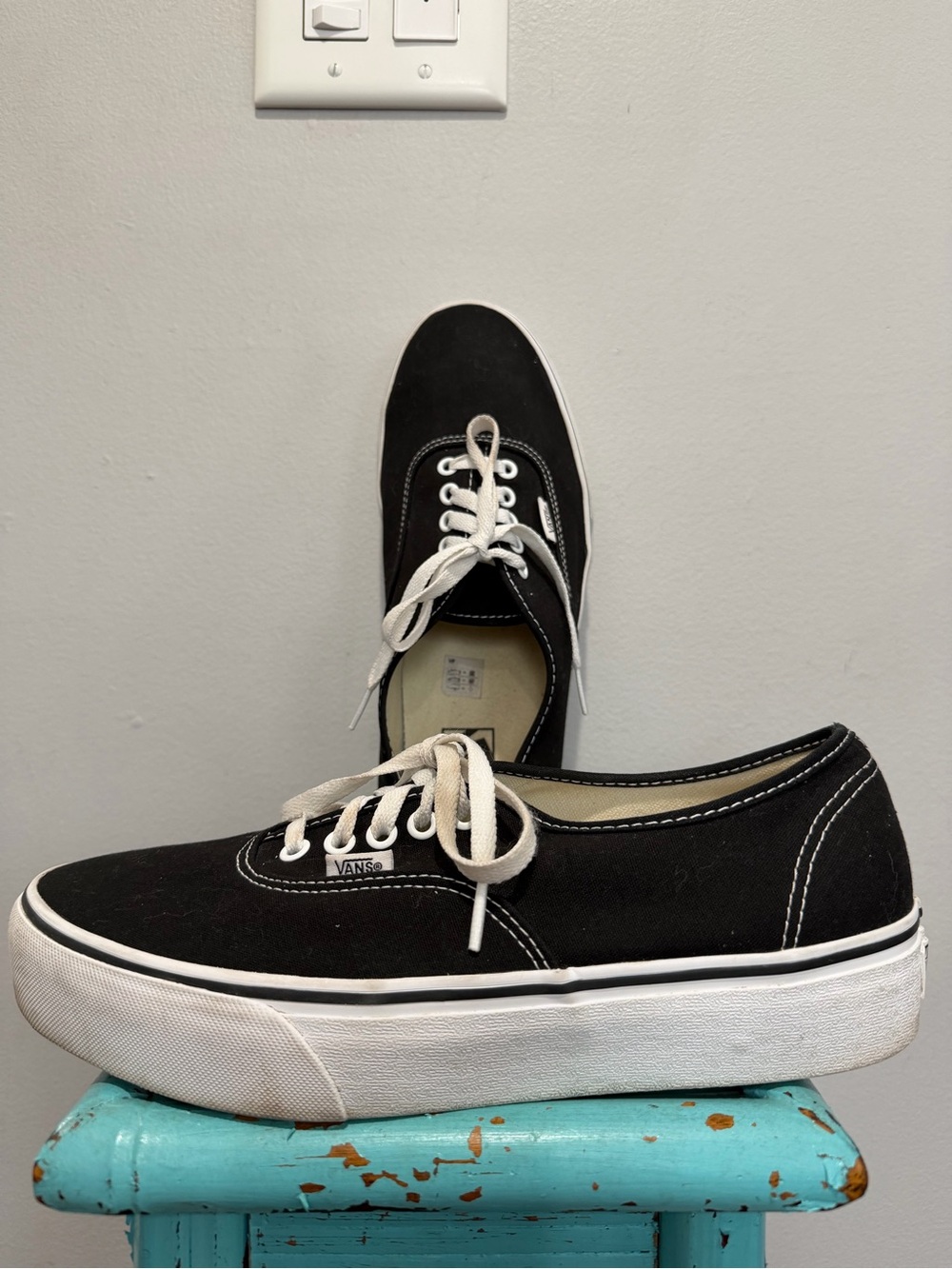 Vans Authentic Shoe
Lifestyle, Classic Icon, Canvas Black White Size Men 10